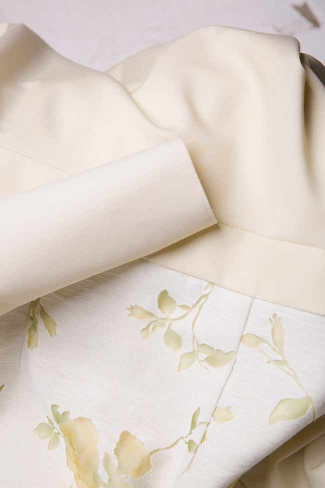 Robe en lin et cachemire à imprimé floral Oana Manolescu image 4