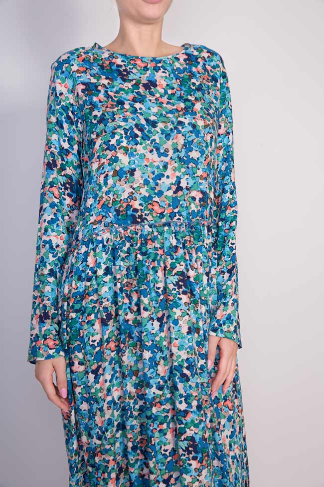 Floral-print jersey midi dress Bluzat image 3