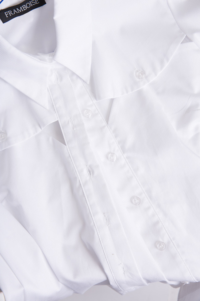 Marlin textured cotton shirt Framboise image 4