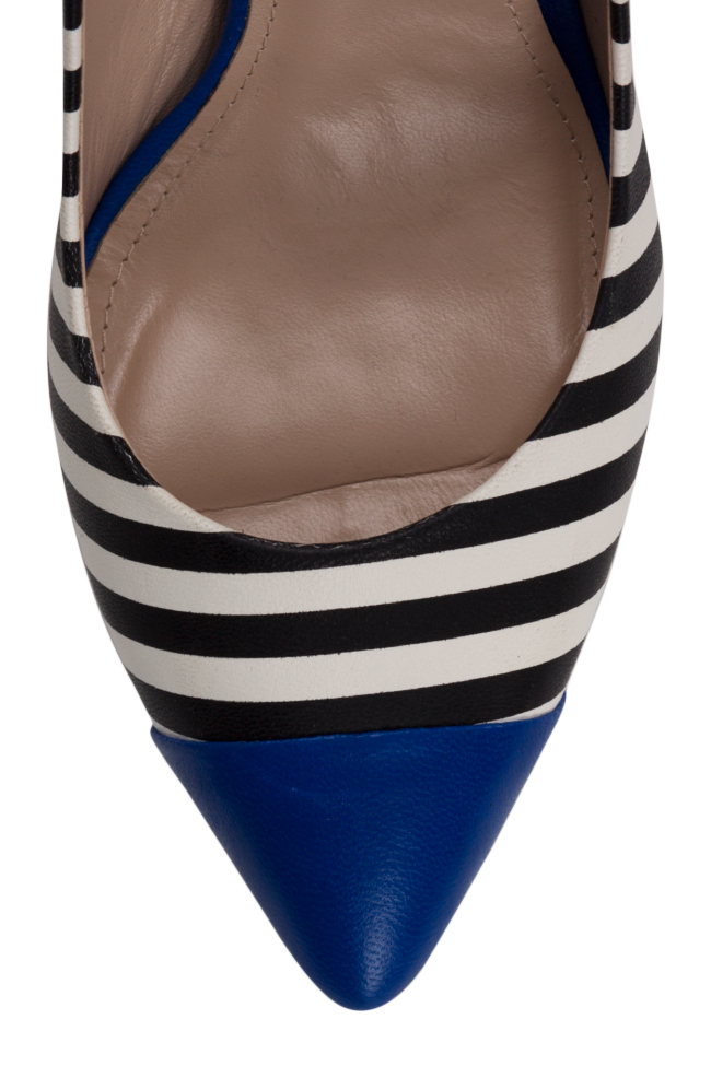 Alice75 striped leather pumps Ginissima image 3