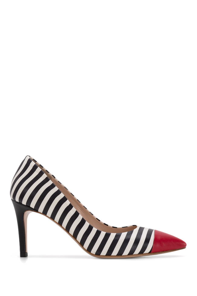Alice75 striped leather pumps Ginissima image 0