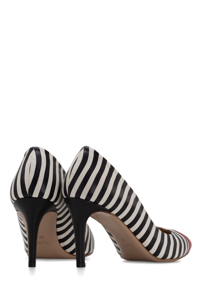 Alice75 striped leather pumps Ginissima image 2