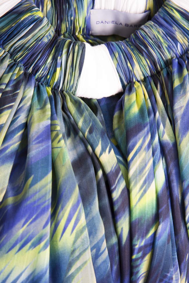 Hooded silk-blend printed maxi skirt Daniela Barb image 5