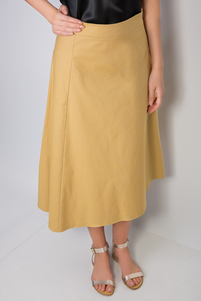 Asymmetric cotton skirt Undress image 3