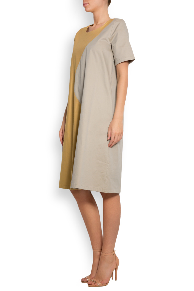 Color-block cotton midi dress Undress image 1