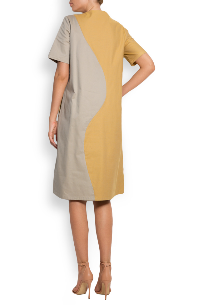 Color-block cotton midi dress Undress image 2