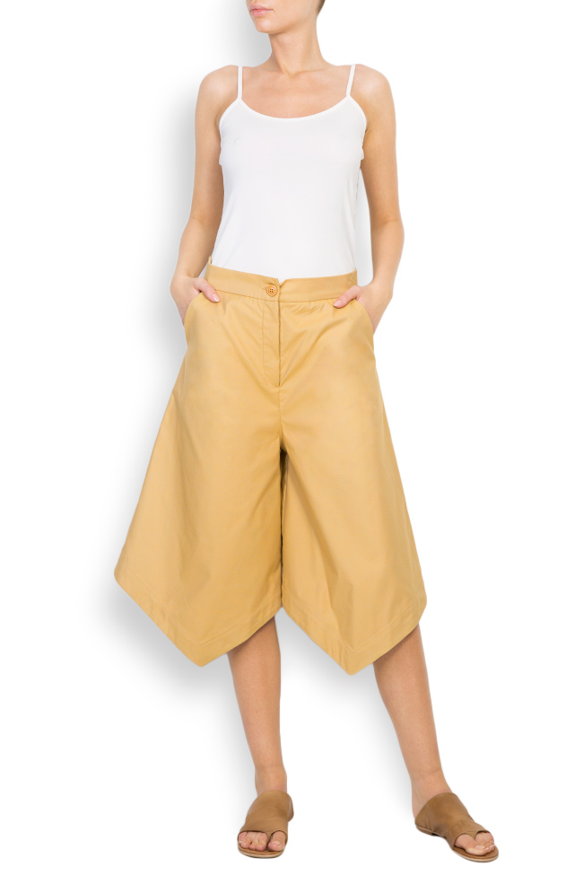 Asymmetric cotton pants Undress image 0
