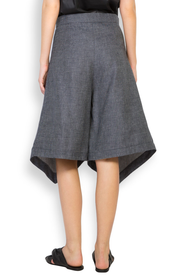 Pantalon asymétrique en lin et coton Undress image 2