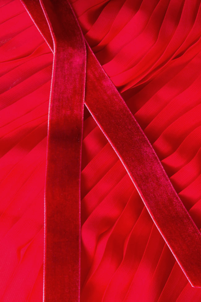 Robe en crêpe plissé et velours Pixie DALB by Mihaela Dulgheru image 5