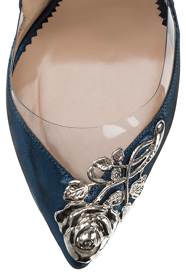 Pantofi din piele metalizata Bouquet Mihai Albu imagine 3