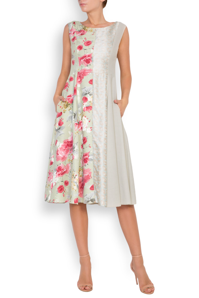 فستان فلورال بليسي من الحرير وانا مانوليسكو image 0