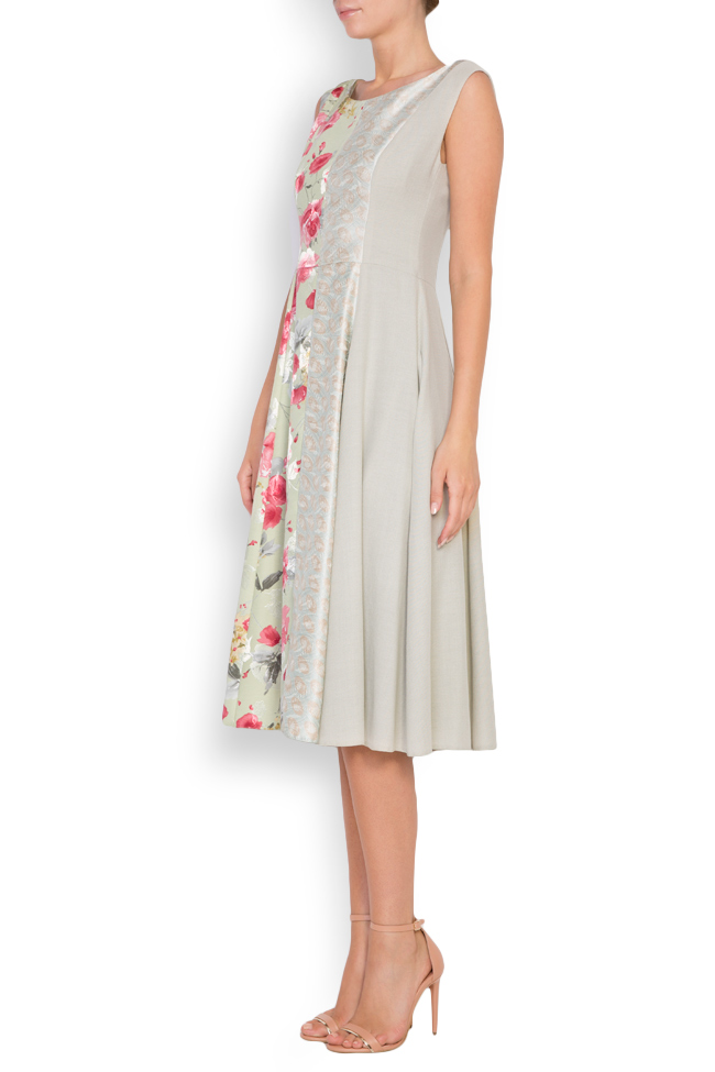 فستان فلورال بليسي من الحرير وانا مانوليسكو image 1