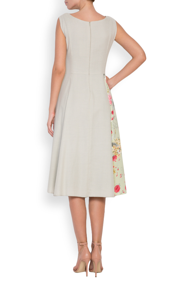 فستان فلورال بليسي من الحرير وانا مانوليسكو image 2