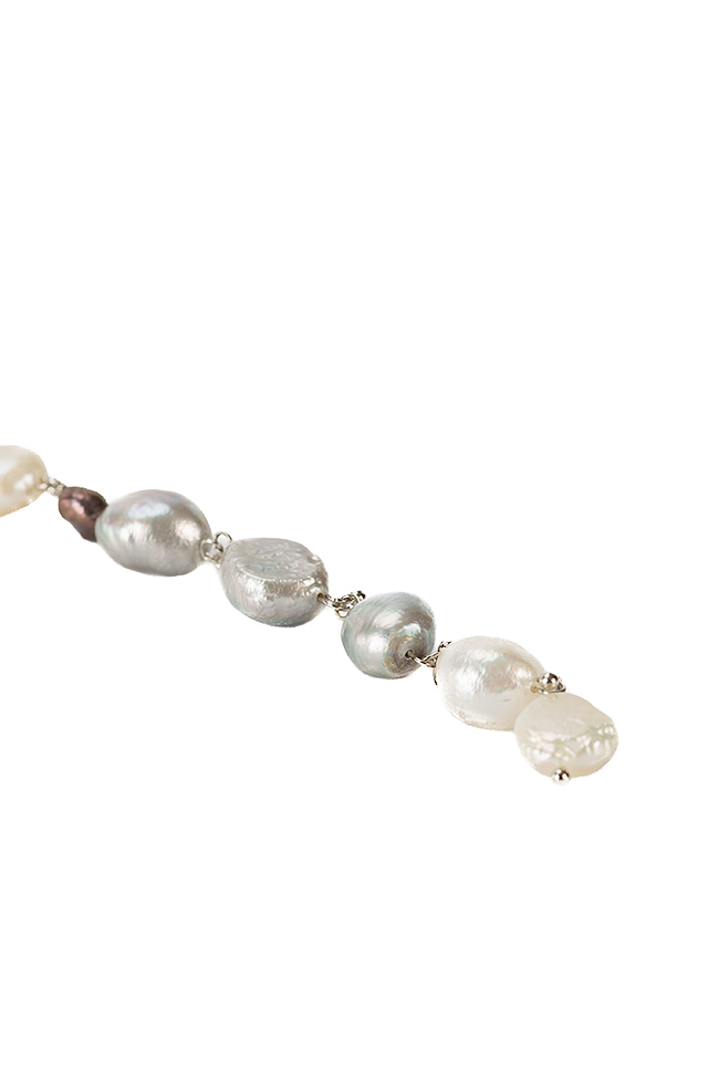 Divine zirconia cultured pearls earrings Bon Bijou image 1