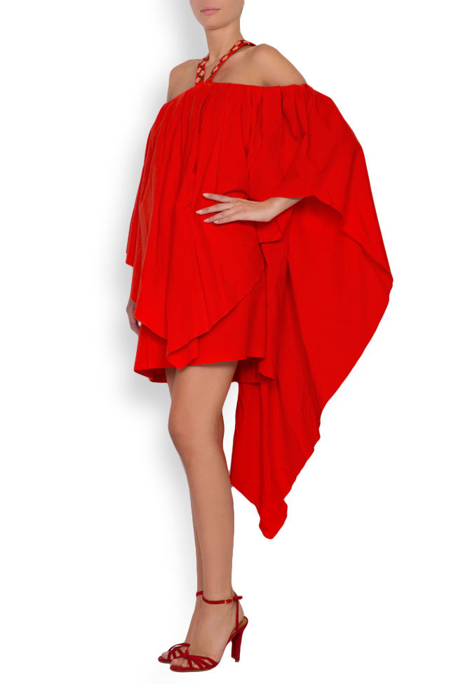 Robe asymétrique en coton avec les épaules dénudées  Maressia image 1