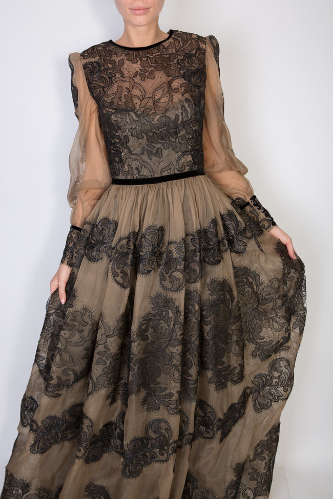 فستان سهرة Amadeea من اورجانزا الحرير و الدانتيل كوزمينا انجليزيان image 3