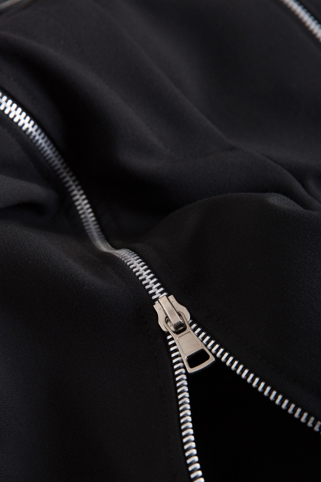 Pantalon en crêpe avec des zips métalliques Ellida Toma image 4