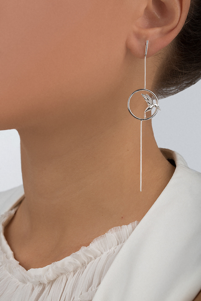 Humming-bird silver earrings  Snob. image 3