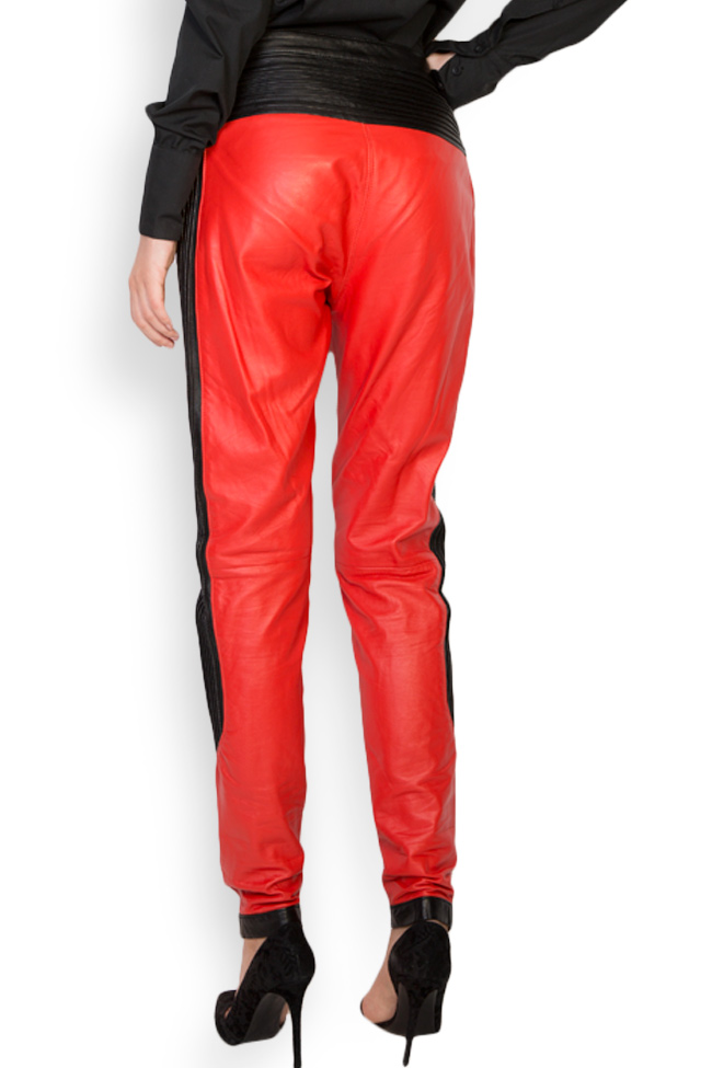 Pantalon bicolore en cuir LUWA image 2