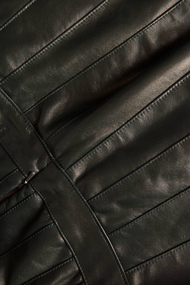 Pleated leather skirt LUWA image 4