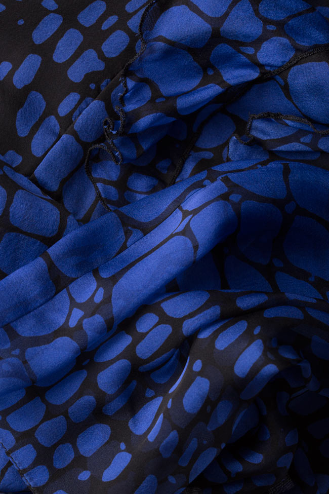 Bluza din voal cu imprimeu cu efect de sarpe Womanland by Irina Mazilu imagine 4
