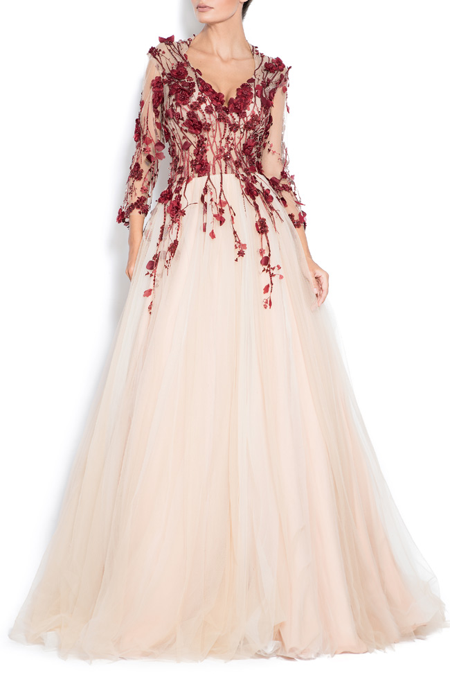 Alexia embroidered silk tulle gown Bien Savvy image 0