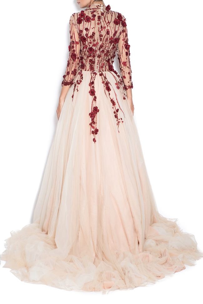 Alexia embroidered silk tulle gown Bien Savvy image 2