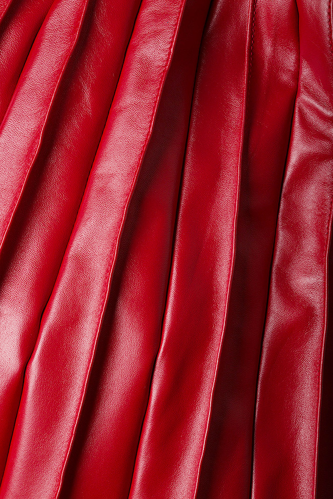 Pleated leather skirt LUWA image 4