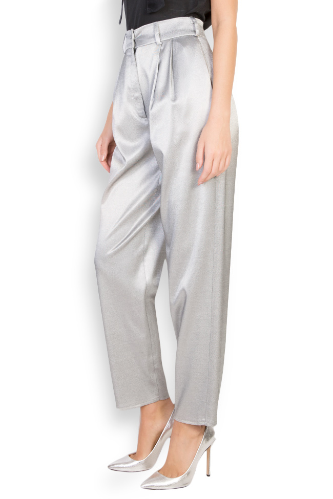 Tapered cotton-blend pants Cloche image 1