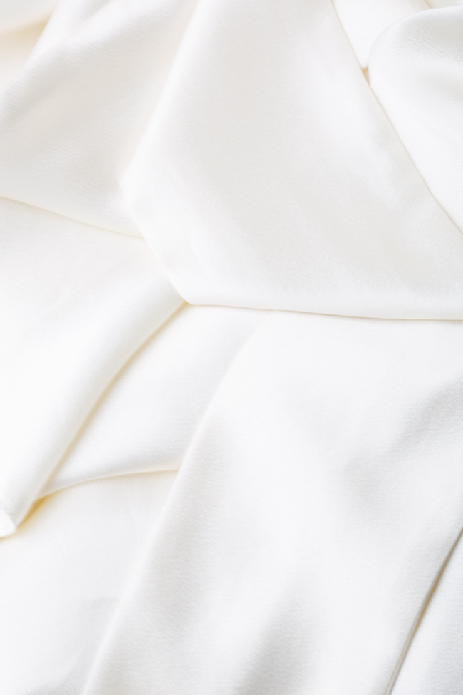 Asymmetric silk-blend dress Cloche image 4