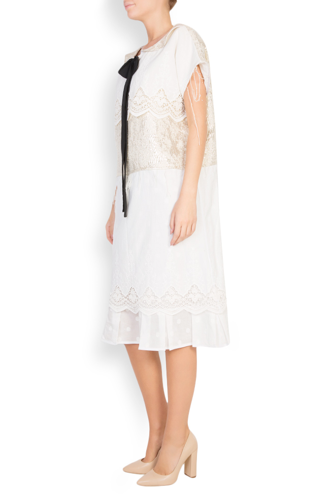 Embroidered wool and cotton midi dress Anamaria Pop image 1