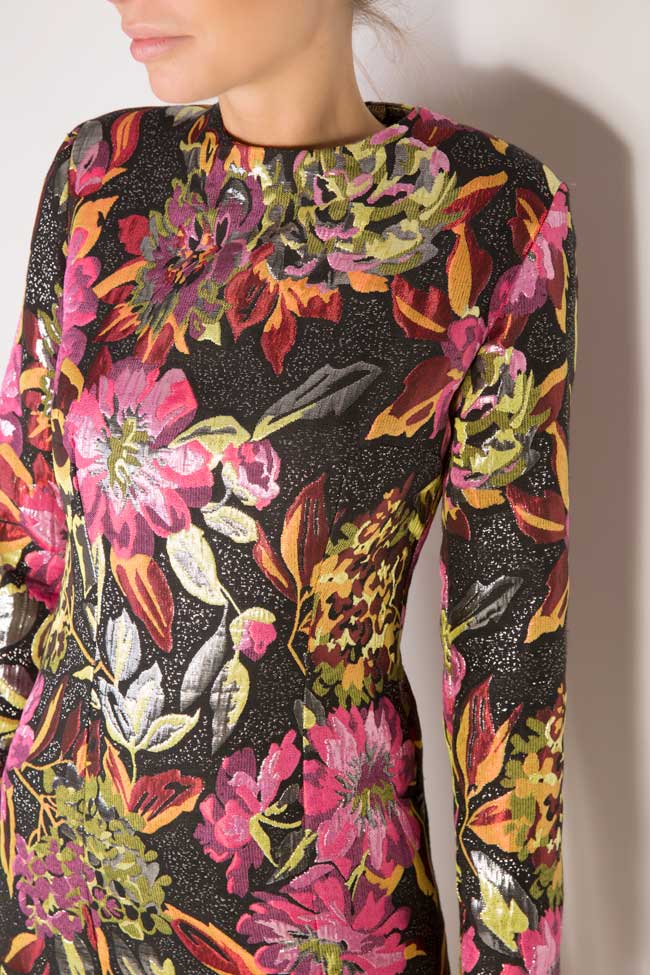 Robe en Jacquard anec imprimé floral Cloche image 3