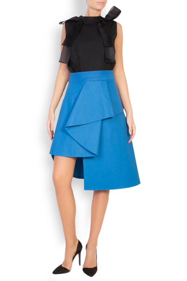 Elea asymmetric cotton skirt Framboise image 0