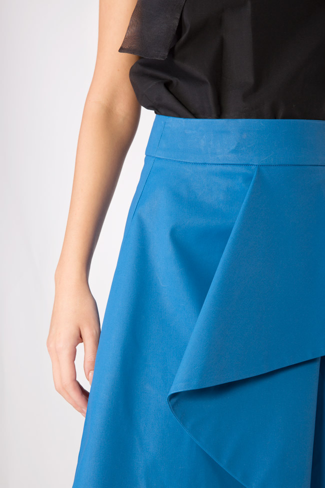 Elea asymmetric cotton skirt Framboise image 3