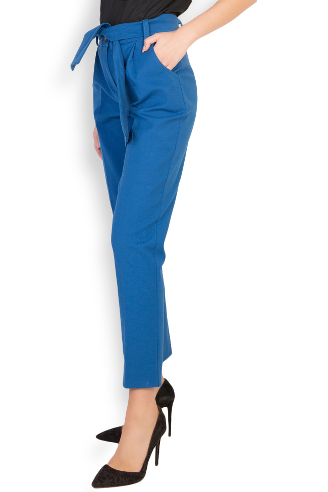 Pantalon en coton avec cordon Robyn Framboise image 1