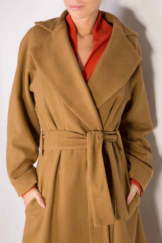 Manteau en laine avec cordon Cloche image 3
