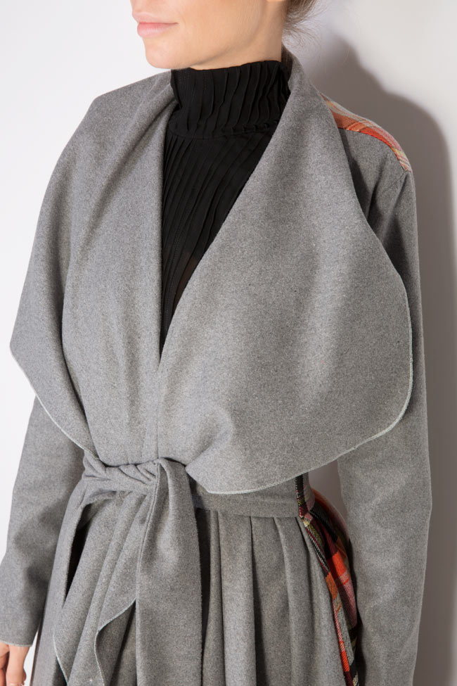 Manteau en laine à carreaux Cloche image 3