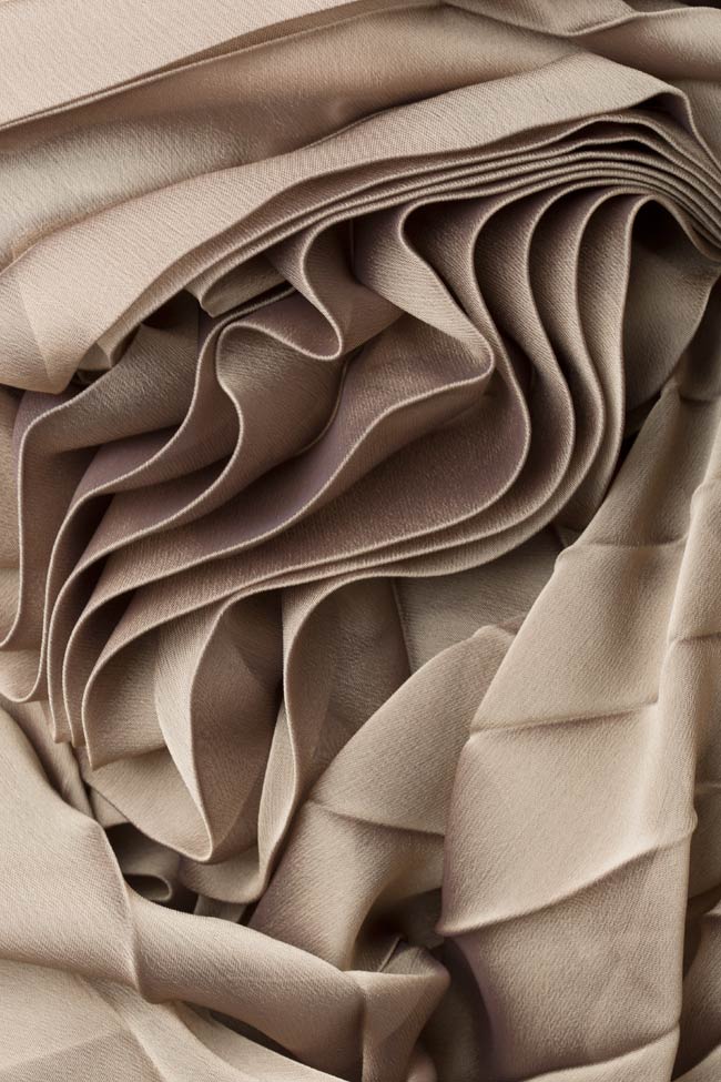 Pleated silk-blend midi skirt Cloche image 4