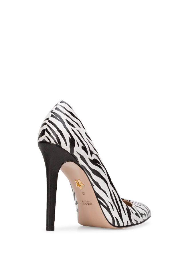Pantofi din piele Alice90 Perfecti Zebra Ginissima imagine 1
