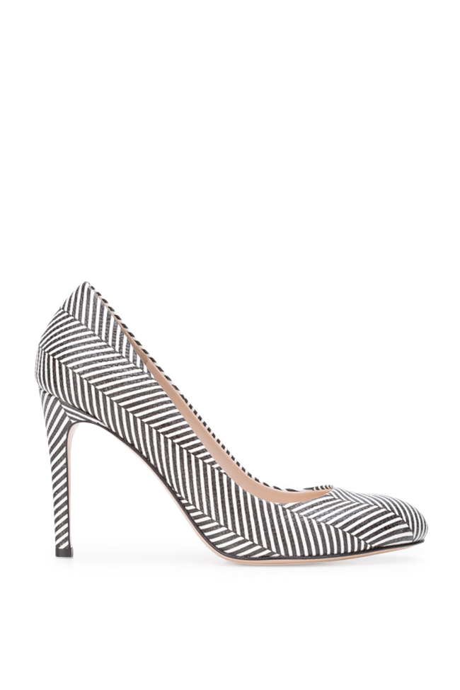 Agata90 checked leather pumps Ginissima image 0