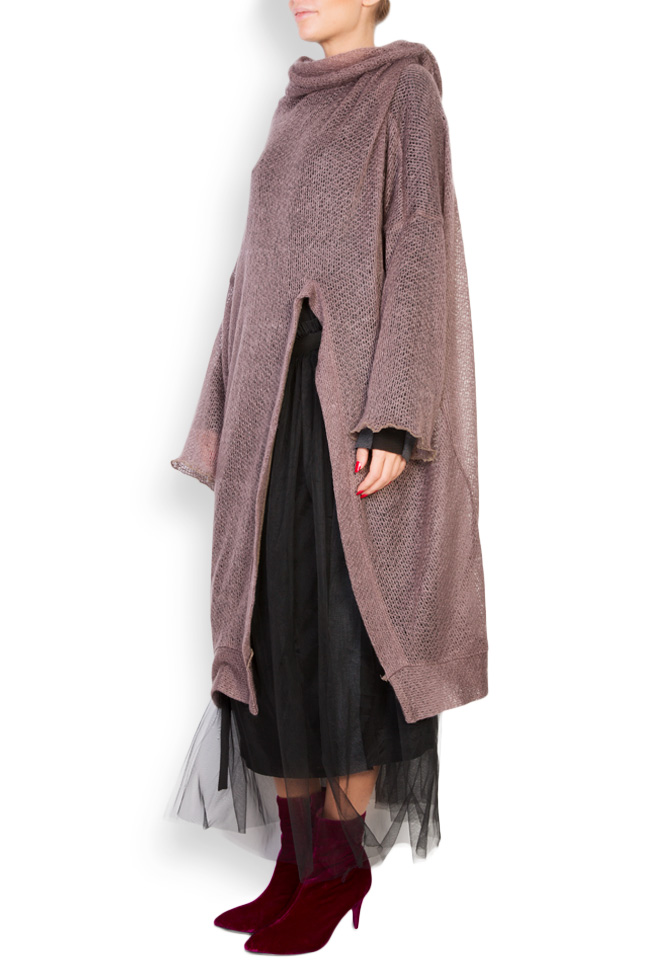 Easy Pink Poncho oversized hooded asymmetric sweater Studio Cabal image 1