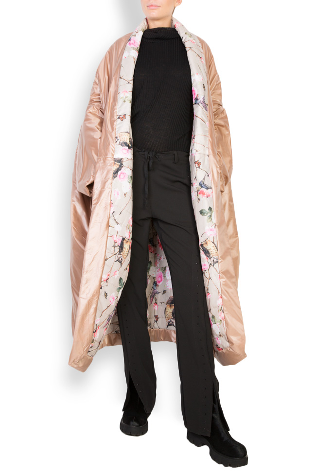 Manteau surdimensionné en nylon Pink Poncho Studio Cabal image 0