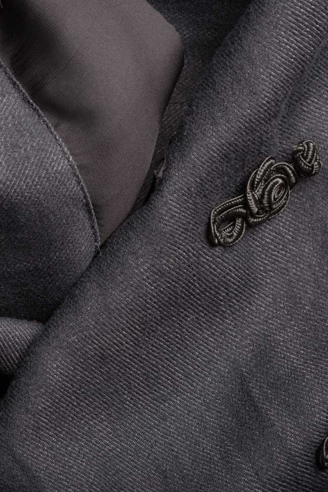 Oversized notch-lapel wool-blend satin embroidered blazer Studio Cabal image 5