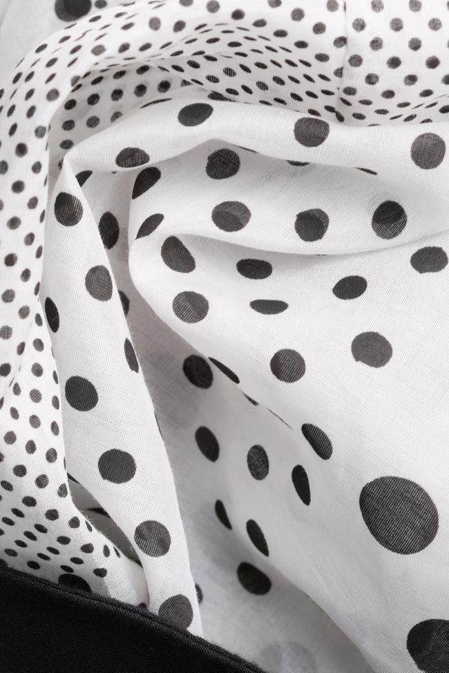 Polka-dot silk cotton top Zenon image 4