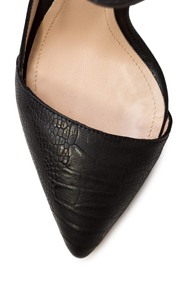 Pantofi din piele texturata Simple Cut 2 Hannami imagine 3