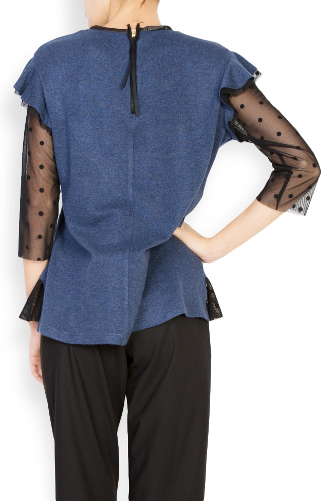Embellished knitted wool-blend top Marius Musat image 2