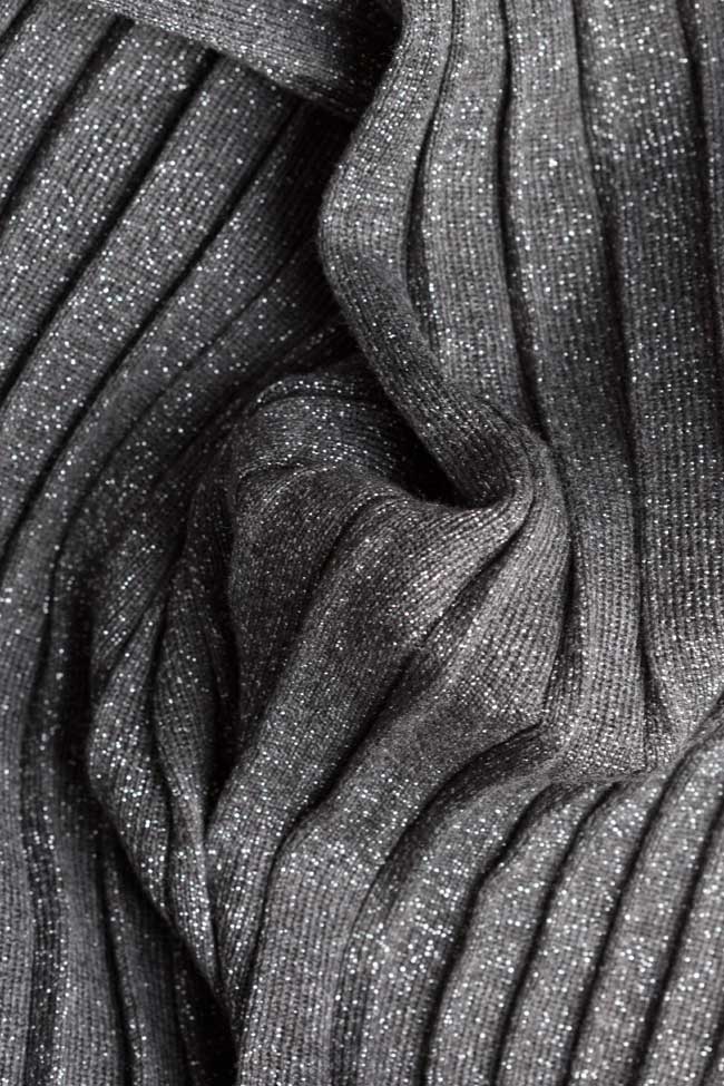 Fusta plisata din tricot Silver Argo by Andreea Buga imagine 4