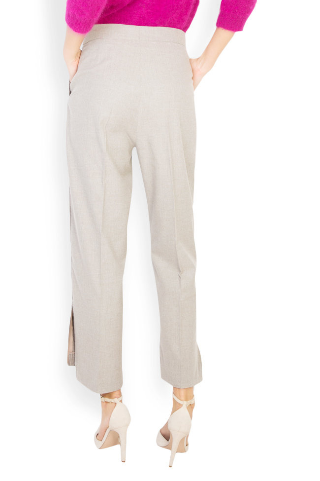 Checked wool-blend high-rise pants Zenon image 2
