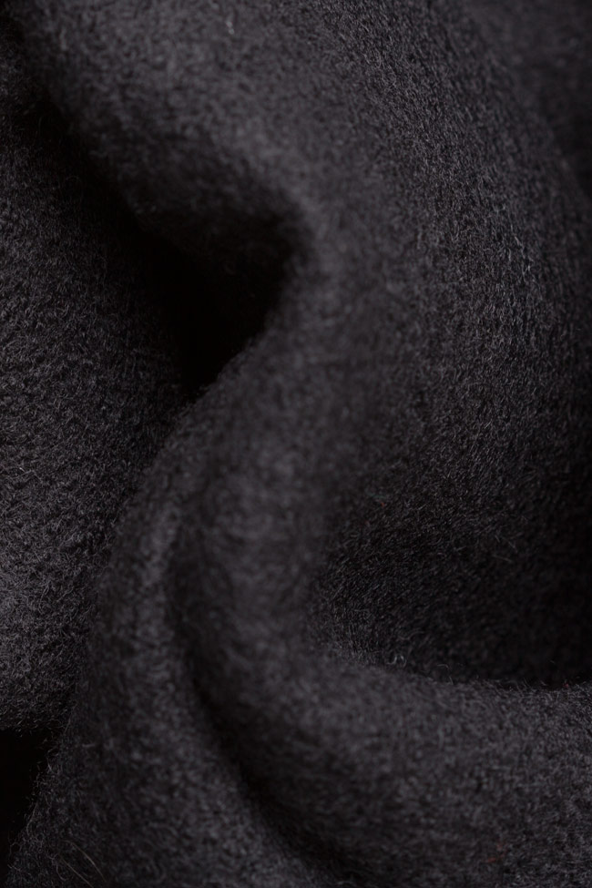 Palton cu cordon din stofa de lana si casmir Dorin Negrau imagine 4
