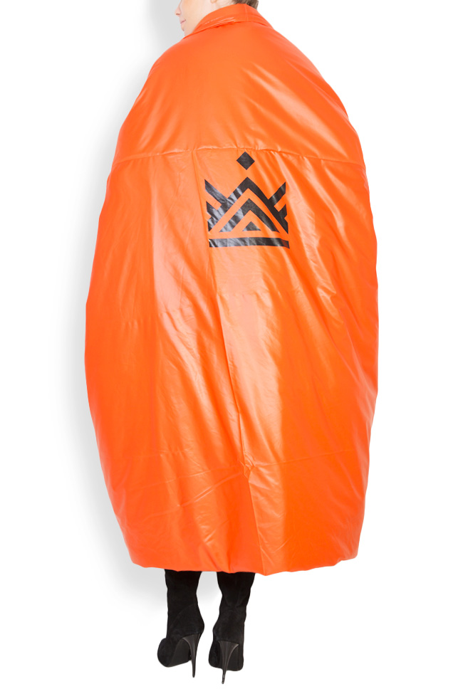 Orange Poncho oversized shell jacket Studio Cabal image 2
